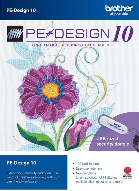 New features of PE-DESIGN 11 Wireless LAN connectivity, Stitch Design Factory, Decorative Fill Pattern, Echo Quilting, Background Fill, Spiral Chain Stitch, Font Mapping, More Options for Object Alignment. . Pedesing 10